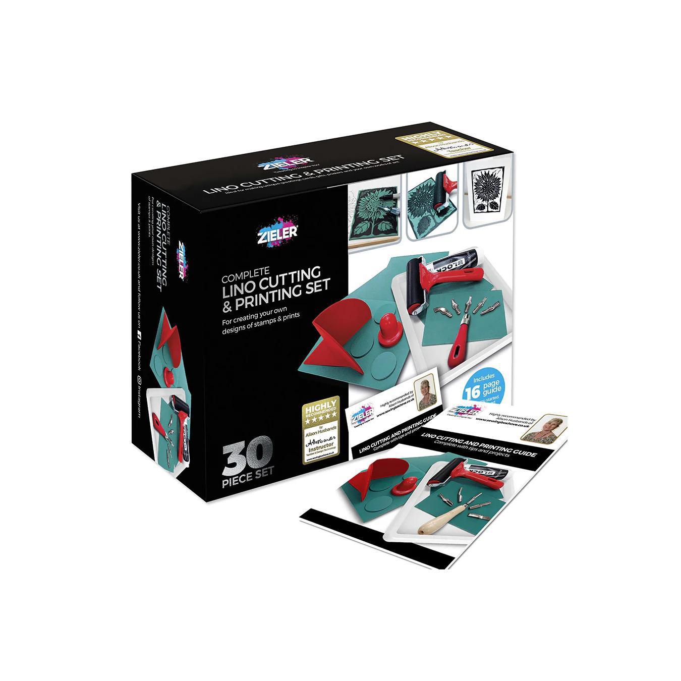 Zieler Complete Lino Cutting & Printing 30 Piece Set | collage