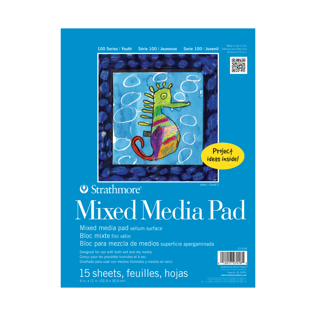 Strathmore Kids Mixed Media Paper Pad 9 x 12 Inch
