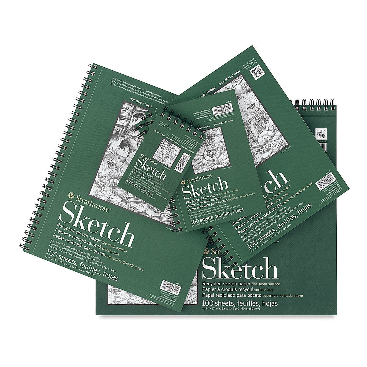 Strathmore Sketch Paper Pad 400 Series Recycled 11 x 14 Inch