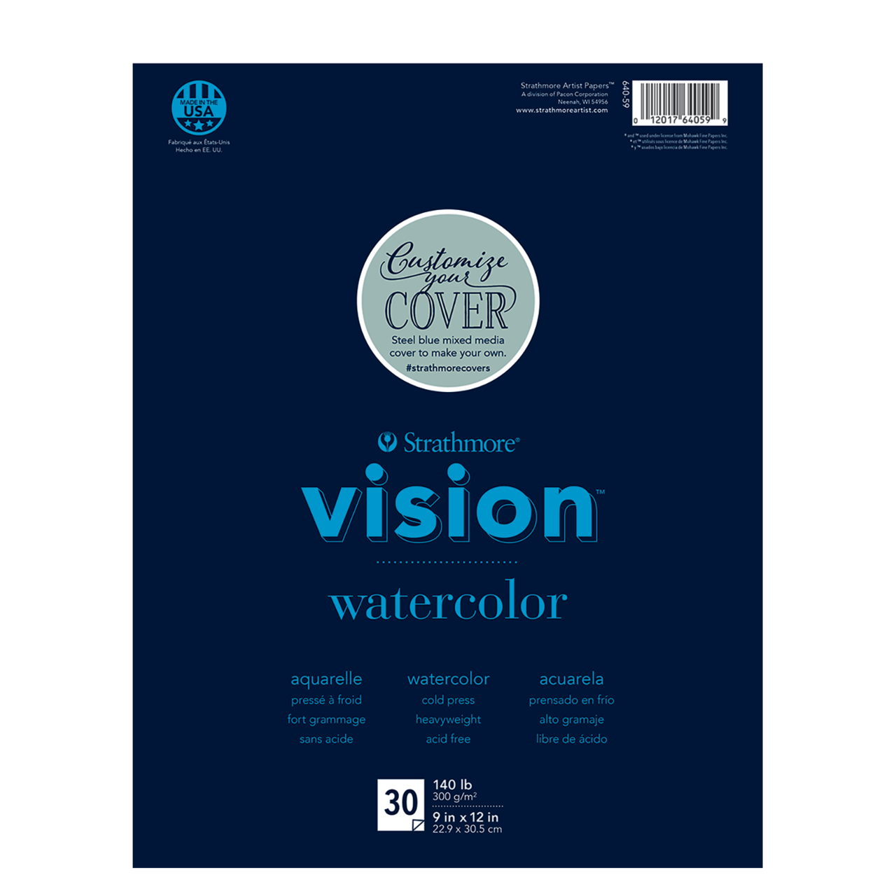 Strathmore Visual Journal 140 lb. Cold Press Watercolor Paper 9 x