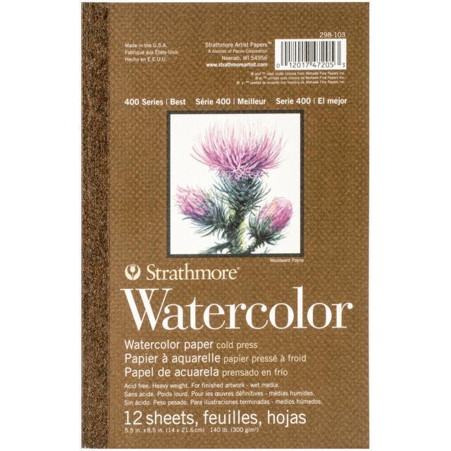 Strathmore Visual Journal 140 lb. Cold Press Watercolor Paper 9 x