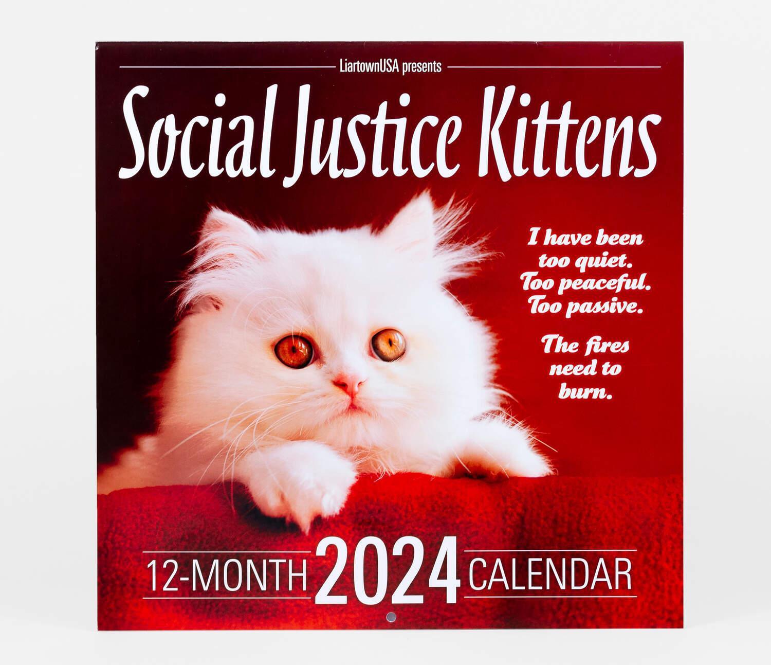 Calendar 2024 Social Justice Kittens collage